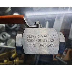 Ball Valve SS316 6000psi 3/8" NPT OLIVER TYPE B6FX38S